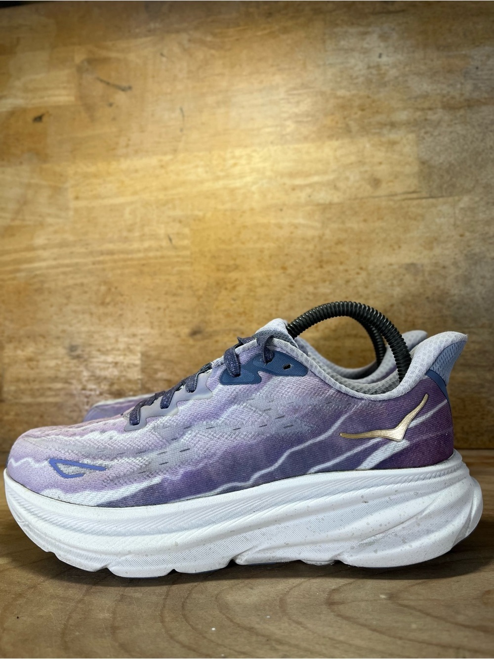 Hoka One One X FPM Clifton 9 Womens Size 7.5 Running Shoes Sneakers Purple - Picture 4 of 12
